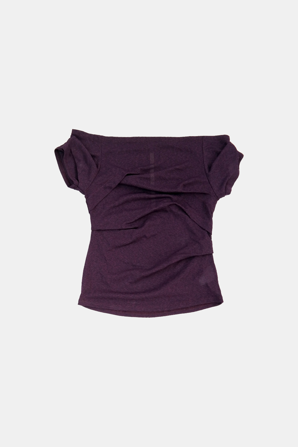 draping off-shoulder top (purple)